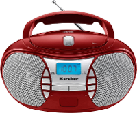 Karcher RR 5025 FM CD radio AUX, CD, FM Rood
