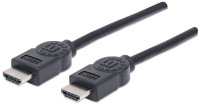 Manhattan 306119 CG HDMI kabel HDMI Aansluitkabel HDMI A stekker, HDMI A stekker 1.80 M Zwart 4K UHD