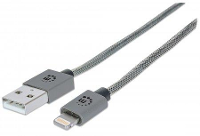 Kabel Manhattan Ipad/iphone/ipod [1x Usb 2.0 Stekker A   1x Apple Dock Stekker Lightning] 1 M