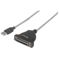 Kabel Usb 1.1 Manhattan [1x Usb 1.1 Stekker A   1x D Sub Bus 25 Polig] 1.8 M Zwart