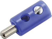 Kahlert Licht Miniatuur banaanstekker Stekker, recht Stift Ø: 2.6 Mm Blauw 1 stuk(s)