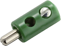 Kahlert Licht Miniatuur banaanstekker Stekker, recht Stift Ø: 2.6 Mm Groen 1 stuk(s)