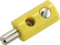 Kahlert Licht Miniatuur banaanstekker Stekker, recht Stift Ø: 2.6 Mm Oranje 1 stuk(s)
