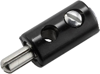Kahlert Licht Miniatuur banaanstekker Stekker, recht Stift Ø: 2.6 Mm Zwart 1 stuk(s)