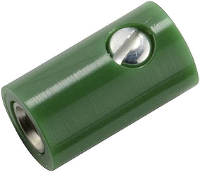 Kahlert Licht Miniatuur laboratoriumconnector Bus, recht Stift Ø: 2.6 Mm Groen 1 stuk(s)