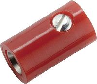 Kahlert Licht Miniatuur laboratoriumconnector Bus, recht Stift Ø: 2.6 Mm Rood 1 stuk(s)