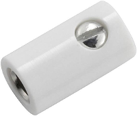 Kahlert Licht Miniatuur laboratoriumconnector Bus, recht Stift Ø: 2.6 Mm Wit 1 stuk(s)