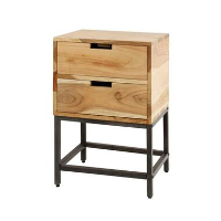 Kalfort Dorna nachtkastje acaciahout 2 lades 40x30x60
