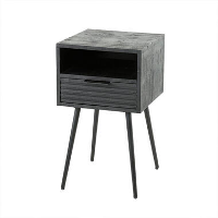 Kalfort Morina nachtkastje zwart 35x35x60