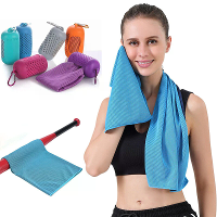 KALOAD 1 stuk draagbare snel drogende zomer koelhanddoek met ronde siliconen doos zachte ademende sjaals voor sport gym