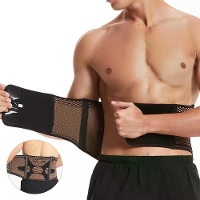 KALOAD 1 stuk Rugbrace Verstelbare Compressie Ondersteuningsriem Gebreide Ademende Lendensteunriem voor Sport Fitness Da
