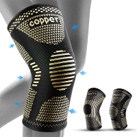 KALOAD 1PC Koperen Kniebeschermer voor Artritis Pijnondersteuning   Koperen Kniewikkel voor kniepijn Compressie sleeve v