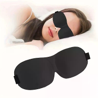 KALOAD 3D Stereoscopisch Slaap Oogmasker Slaap Magische Geheugenspons Zwart Schaduw Ademend Quik Slaap voor Buiten Reize
