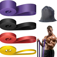 KALOAD 4Pack Zware Latex Weerstandsband Oefening Elastische Band Set Voor Sport Kracht Trek omhoog Assistent Band Workou