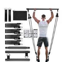 KALOAD Draagbare Yoga Pilates Bar Stick met Weerstandsband Thuisgym Spierverstevigingsbalk Fitness Rekken Sport Lichaam