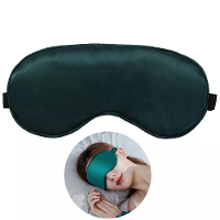 KALOAD Dubbelzijdige Gesimuleerde Zijde Slaapmasker Verstelbare Elastische Band Zwart Reizen Slaap Oogmasker Droomdeken