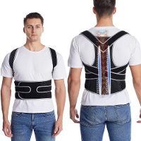 KALOAD Houdingscorrector Rughoudingssteun Sleutelbeensteun Stop met Slouching en Bukkende Hoofden Verstelbare Rugtrainer
