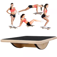 KALOAD Houten Wobble Balansbord Volwassen Oefeningen Training Balanceren Rockeren Bord Niveau Training Balanspedaal Gym