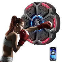 KALOAD Muziek Boksmachine met 6 Doelen 9 Snelheden USB Oplaadbare Slimme Bluetooth compatibele Bokspads Workout Wanddoel
