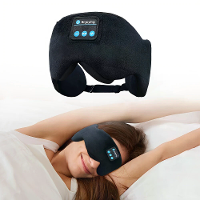 KALOAD Soft Cotton Bluetooth V5.3 HiFi Music Sleeping Eye Mask Type C USB Charging Headband Shade Eye Mask for Travel Ni