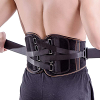 KALOAD Unisex verstelbare onderrugbrace Lendensteun Pijnbestrijding Taillebanden Riem met katrolsysteem voor ischias Spi