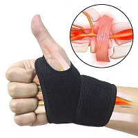 KALOAD Verstelbare Polsbrace voor Compressieverlichting Ondersteuning voor Linkshandige Spalk voor Tendinitis Artritis V