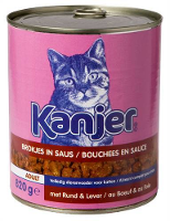 Kanjer Blik Brokjes Rund/lever Kattenvoer #95;_820 Gr
