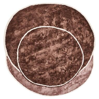 KANRACH   Vloerkleed   Bruin   200 x 200 cm   Viscose