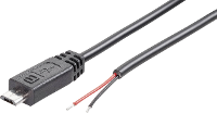 TRU COMPONENTS 1582499 Kant en klaar vervaardigde micro USB B stekker met open kabeluiteinde Micro USB B stekker 1 stuk(s)