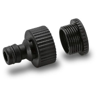 Kärcher Home & Garden 2.645 007.0 Kärcher 2.645 007.0, Schwarz Kunststof Kraanaansluiting Steekkoppeling, 25 mm (1) binnendraad, 24,2 mm (3/4) binnendraad Set