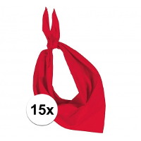 15X Zakdoek bandana rood