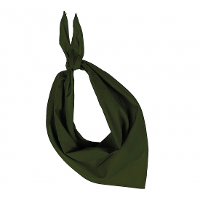 Bandana/hals zakdoek   1x   olijfgroen   voor kind en volwassenen   polyester/katoen