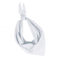 Bandana/hals zakdoek   1x   wit   voor kind en volwassenen   polyester/katoen