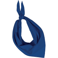 Bandana/hals zakdoek   blauw   voor kind en volwassenen   polyester/katoen