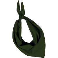 Bandana/hals zakdoek   olijfgroen   voor kind en volwassenen   polyester/katoen