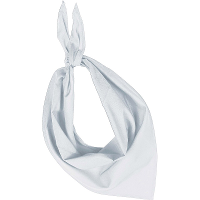 Bandana/hals zakdoek   wit   voor kind en volwassenen   polyester/katoen