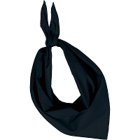 Bandana/hals zakdoek   zwart   voor kind en volwassenen   polyester/katoen
