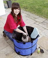 Karlie Doggy Shower Blauw Rond 44,5x44,5x56cm #95;_44,5x44,5x56 Cm