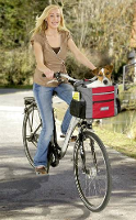 Karlie Transportmand Fiets Nylon Rood/grijs #95;_38x28x27 Cm