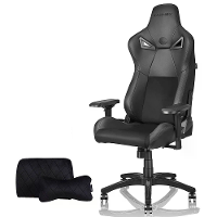 Karnox Legend BK Suède Gamingstoel 155°Max kanteling 2.0 PU leer 4D verstelbare armleuningen Hoofdsteun en Lendenkussens