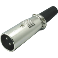Kash 55000 XLR connector Stekker, recht Aantal polen: 3 Zilver 1 stuk(s)