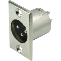 Kash 55001 XLR connector Flensstekker Aantal polen: 3 Zilver 1 stuk(s)
