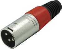 Kash 55002 R XLR connector Stekker, recht Aantal polen: 3 Rood 1 stuk(s)