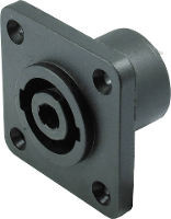 Kash 55220 Luidsprekerconnector Flensbus, contacten recht Aantal polen: 4 Zwart 1 stuk(s)