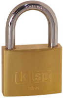 Kasp K12025LO Hangslot 25 mm Verschillend sluitend Goud geel Sleutelslot