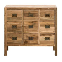 Kast Dean   natural hout   75x80x35 cm   Leen Bakker