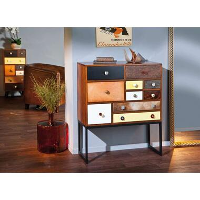 Kast Flims   mangohout   105x90x35 cm   Leen Bakker