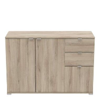 Kast Perfect   3 deuren + 2 lades   licht eikenkleur   Leen Bakker