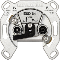 Kathrein ESD 64 Antennedoos TV, FM Inbouw (in muur) Loop through outlet