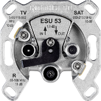 Kathrein ESU 53 Antennedoos Satelliet, TV, FM Inbouw (in muur) Loop through outlet